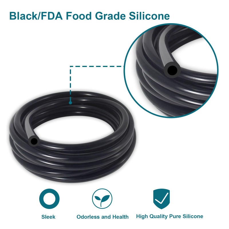 GEPHYNM Vacuum Hose Automotive, 10 FT 1/8 Inch ID Vacuum Line, 130PSI Max Pressure Vacuum Lines Automotive, Silicone Hose - Image 4
