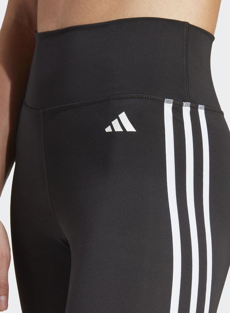 اديداس بنطال ضيّق بطول شبه كامل Train Essentials 3-Stripes High-Waisted - Image 3
