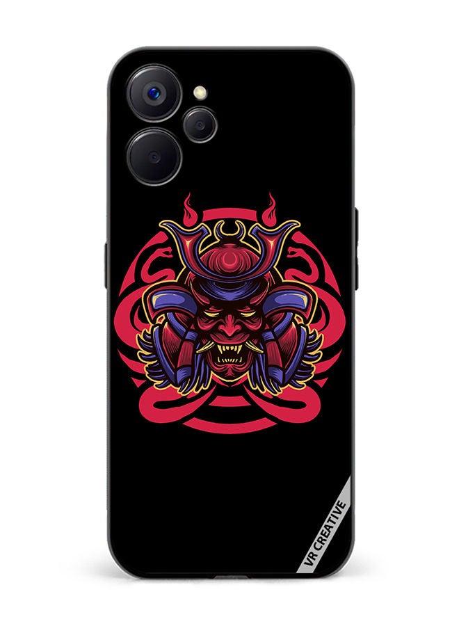 VR CREATIVE Protective Case Cover For Realme 10 5G Japanese Samurai Mask Design Multicolour - Image 1
