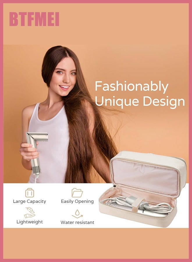 BTFMEI 2-Tier Hair Dryer Styling Tool Organizer Box, Portable Carrying Case Waterproof Anti-Scratch Dustproof Shockproof Protection Cosmetics Organizer Travel Storage Bag - Image 4