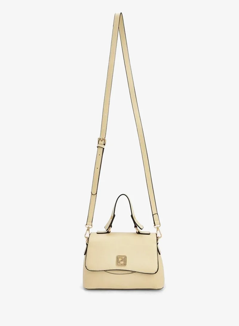Paprika Solid Satchel Bag With Detachable Strap