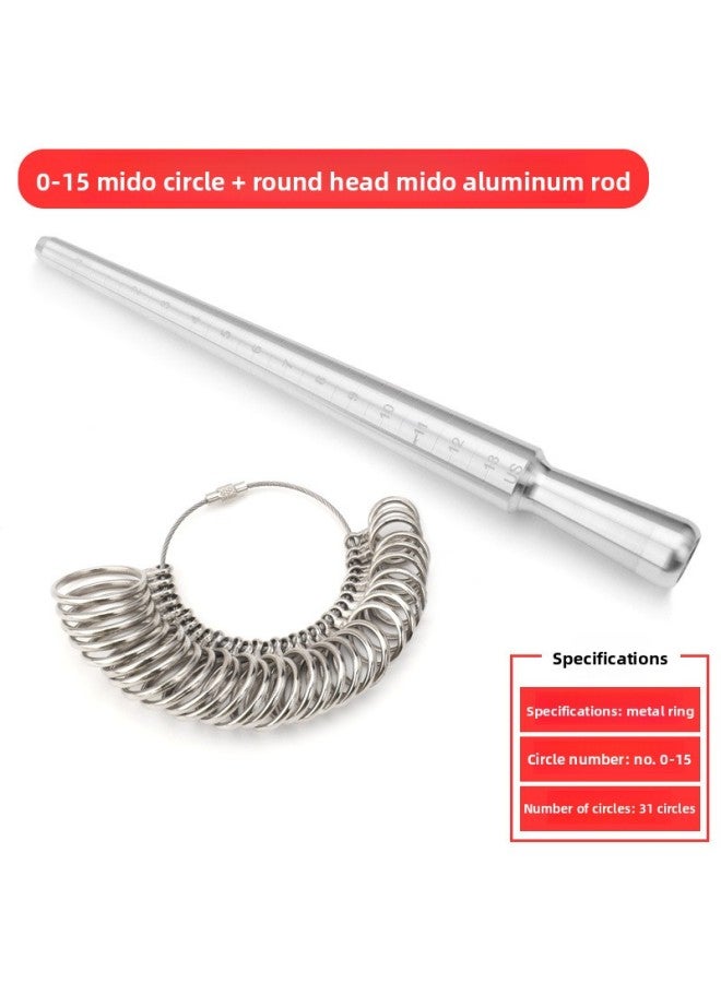♔ Ring Sizer Ring Stick Ring Ruler Bracelet Stick Ring Jewelry Alloy Sizing Ring Measuring Tool 