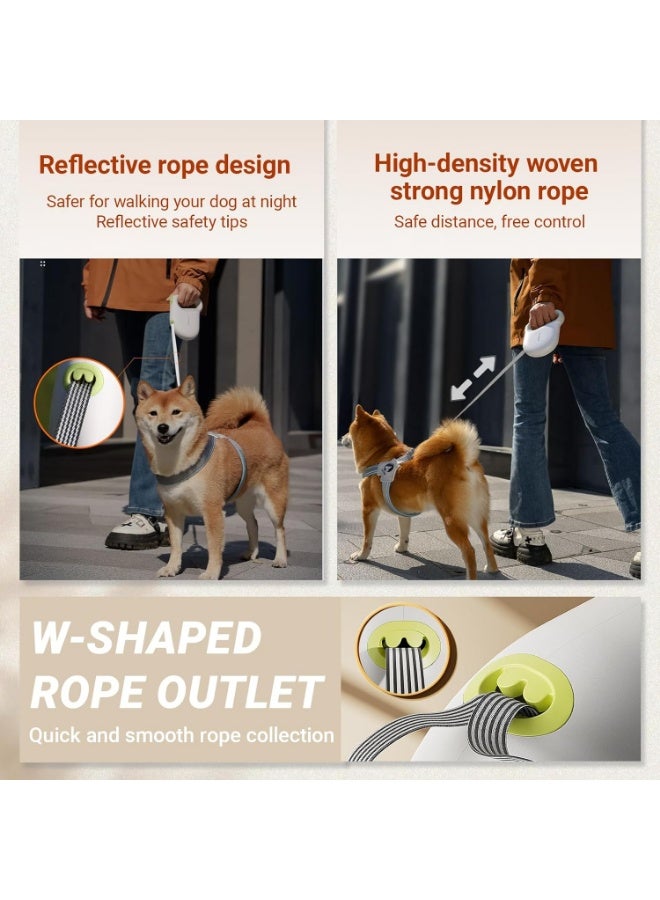 Meetion Dog Retractable Leash with Lock – 5M Pet Leash Retractable, Extendable Dog Leash with Reflective Tape and 360° Hook, Durable Dog Lease for Walking - Image 4