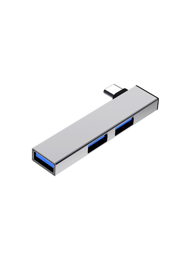 3-Port USB C Hub, Type-C to USB 3.0 Adapter, Aluminum Alloy High Speed Multiport Splitter for Laptops, MacBook, PC, Flash Drives & Mobile HDD
