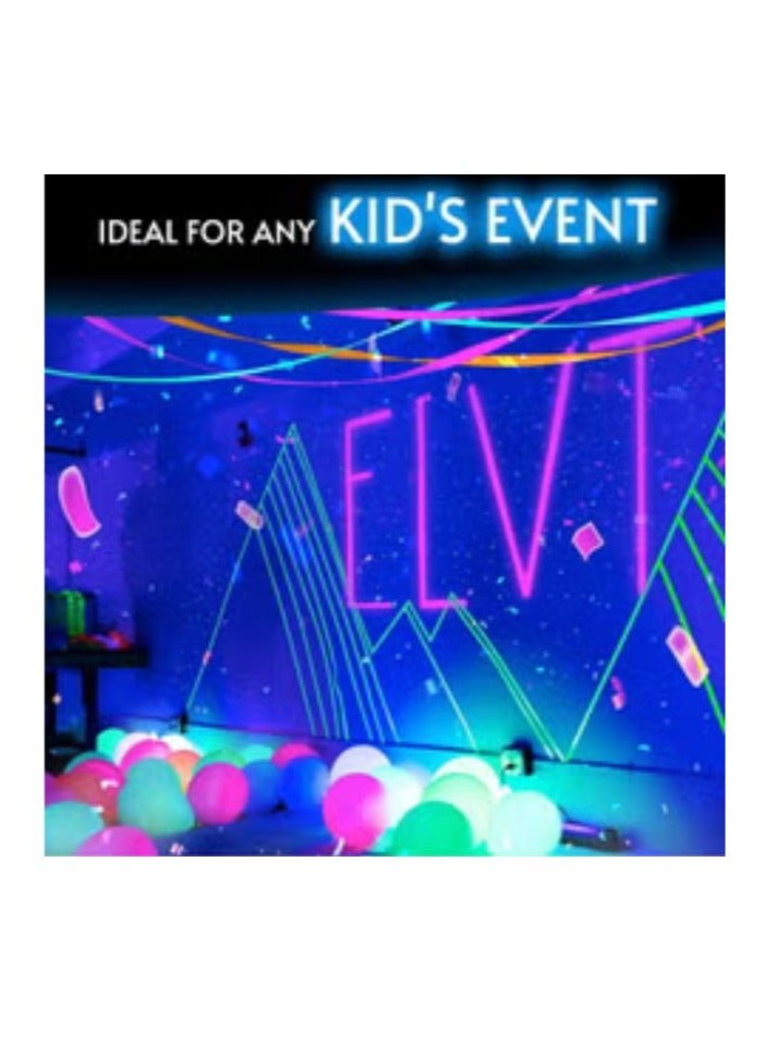 Terabyte Black Light Streamers Fluorescent Rolls Premium UV Reactive Neon Crepe Paper Perfect for Blacklight Birthday Decorations and Events Glow in the Dark Party Supplies 6 Pack of 100ft - Image 3