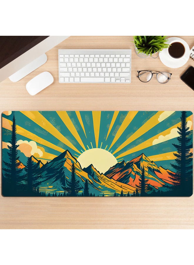 Internet Cafes Set E-commerce TikTok Color Lock Edge Cartoon Game Oversized Table Pad Thickened Mouse Pad-Color:300*800*3-Pattern:LH-1018
