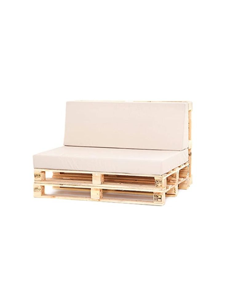 PALLETIZE 2 Piece Pallet Cushions Cream White - Image 1