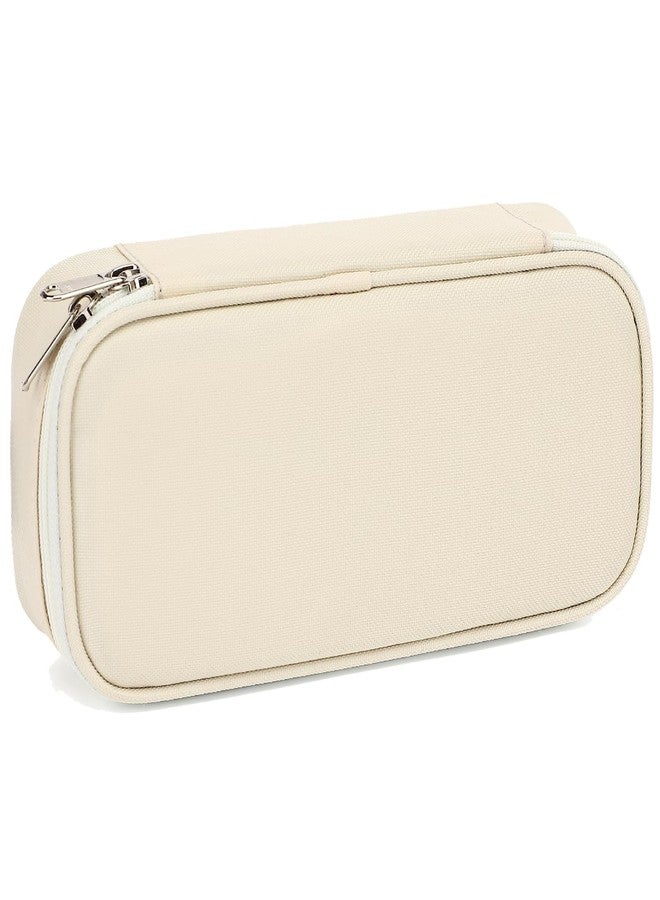 FlowFly Large Capacity Pencil Case for Kids, Boys & Girls - Zippered Multi-Functional Pen Pouch, Soft & Portable Pencil Bag for School, Teens, Students, Beige - Image 1
