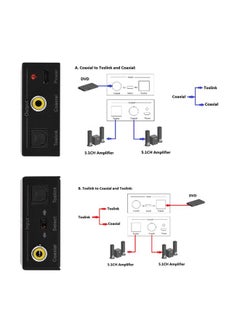 Thoraya Fiber Coaxial Intercom 2-way Digital Toslink Audio Converter SPDIF Audio Input Splitter Adapter  - Image 3