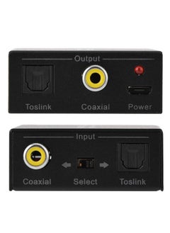 Thoraya Fiber Coaxial Intercom 2-way Digital Toslink Audio Converter SPDIF Audio Input Splitter Adapter  - Image 2