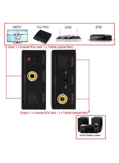 Thoraya Fiber Coaxial Intercom 2-way Digital Toslink Audio Converter SPDIF Audio Input Splitter Adapter  - Image 4