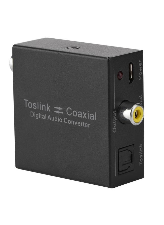 Thoraya - Fiber Coaxial Intercom 2-way Digital Toslink Audio Converter SPDIF Audio Input Splitter Adapter - Image 1
