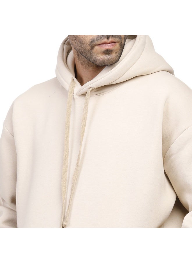 كوب سويت شيرت رجالي بغطاء رأس سادة بأكمام طويلة - Image 2