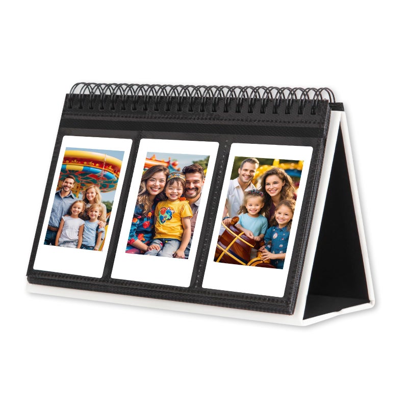 Veicevol Mini Photo Album for Fujifilm Instax Mini Camera 96 Pockets Photo Album for Polaroid Leather Desktop Display Album for Instax Mini 12 11 9 40 8 7 Evo LiPlay Instant Camera 2x3 Photo Album White - Image 2