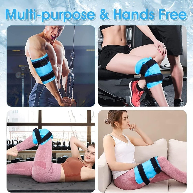 Goreem Knee Ice Pack for Injuries, Reusable Gel Ice Wrap for Leg, Knee Replacement Surgery, Cold Pack Knee Wrap with Cold Compression, for Knee Pain Relief, Arthritis, Tendonitis, ACL, Swelling, Bruises - Image 5