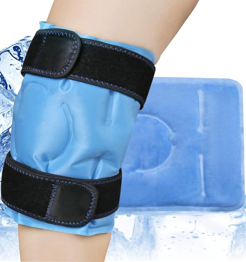 Goreem Knee Ice Pack for Injuries, Reusable Gel Ice Wrap for Leg, Knee Replacement Surgery, Cold Pack Knee Wrap with Cold Compression, for Knee Pain Relief, Arthritis, Tendonitis, ACL, Swelling, Bruises - Image 1