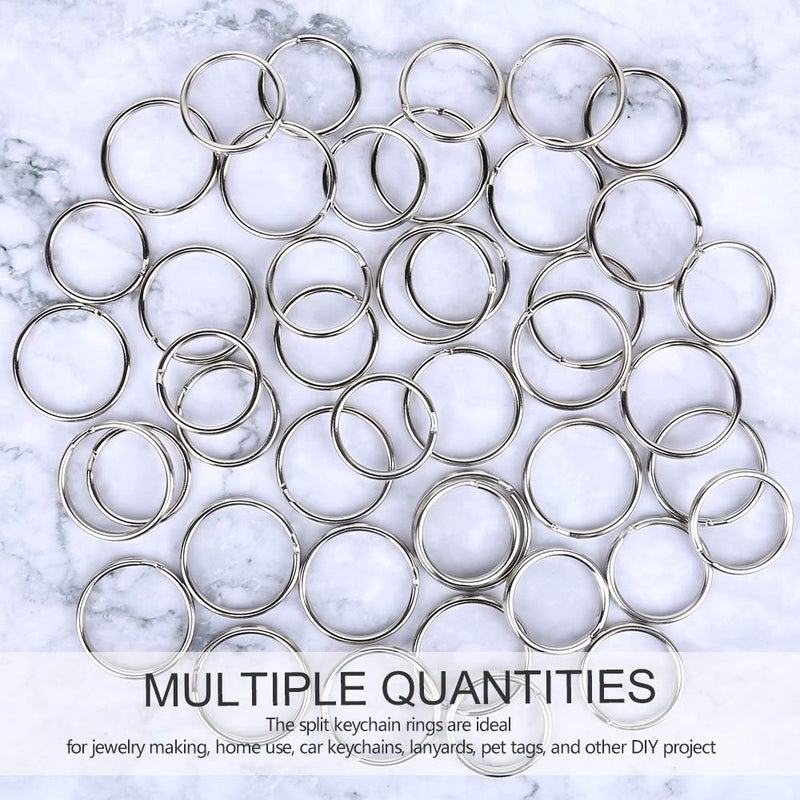 FANDAMEI 200 Pieces Split Key Rings Bulk for Keychain Key and Art Crafts(25 mm /0.98 inch 100pcs ï¼Œ28 mm /1.1 inch 100pcs) - Image 5