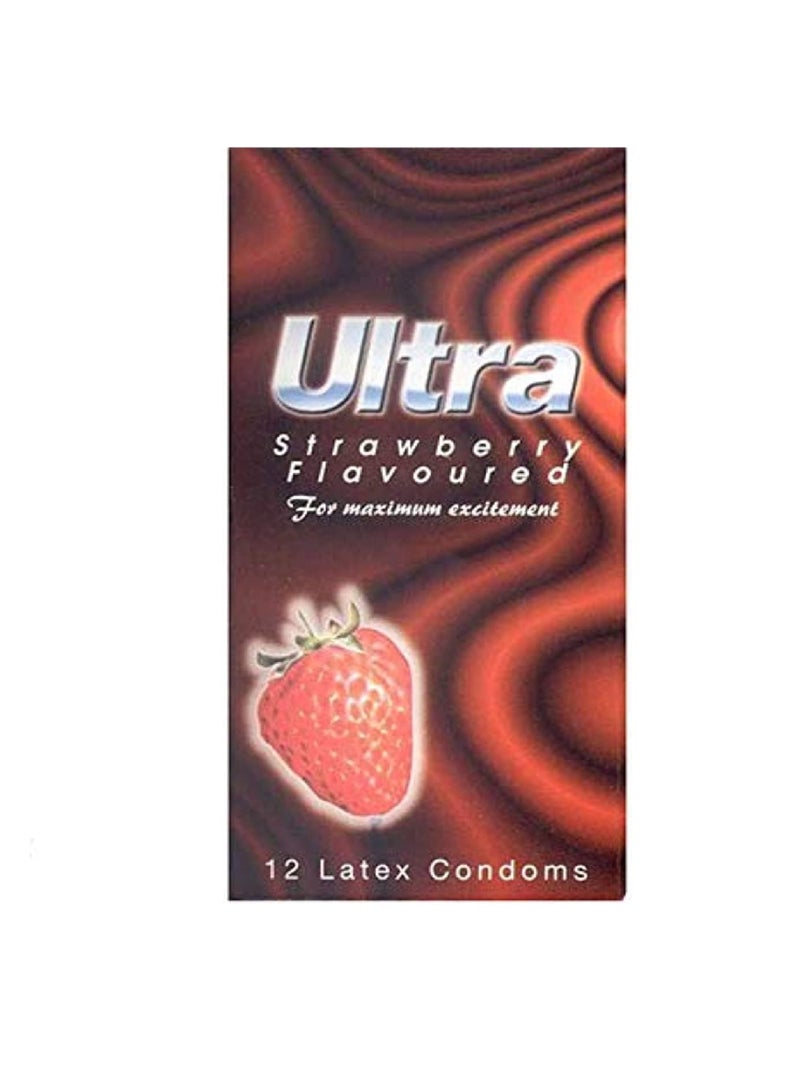 Ultra active Ultra 24-Piece Dotted & Strawberry Flavoured Lubricated Condom Set - Image 3