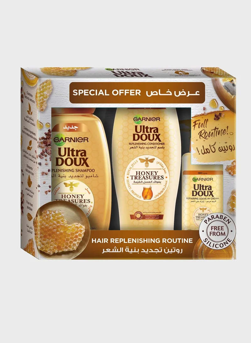 garnier Honey Shp 400Ml + Con 400Ml + Leave-In 200Ml, Savings 35%