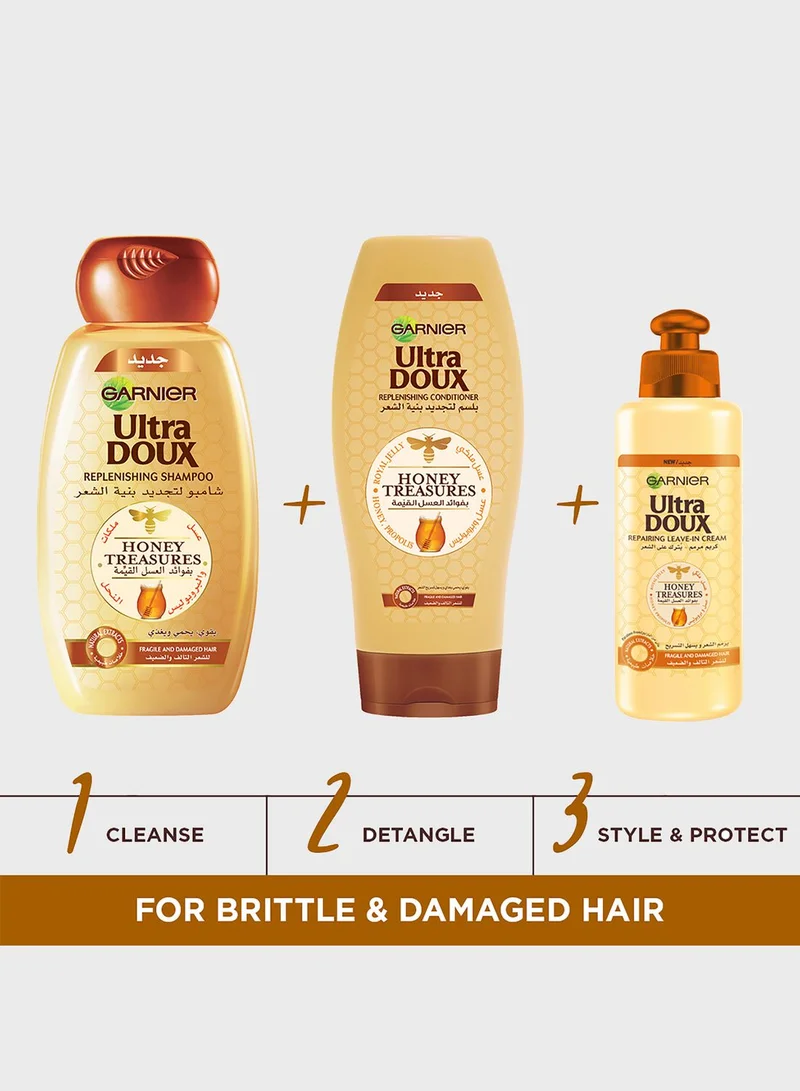 garnier Honey Shp 400Ml + Con 400Ml + Leave-In 200Ml, Savings 35%