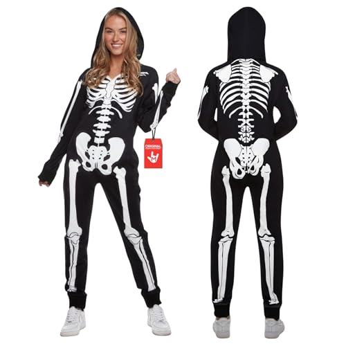 Morph Skeleton Costume Women, Skeleton Jumpsuit Womens, Halloween Costume Adult Women, Large - Image 1