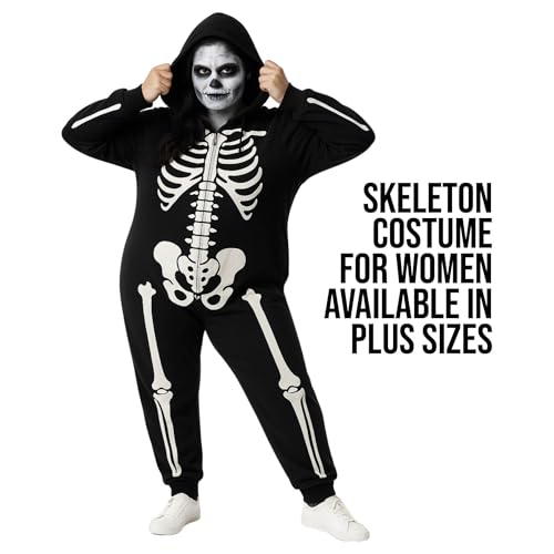 Morph Skeleton Costume Women, Skeleton Jumpsuit Womens, Halloween Costume Adult Women, Large - Image 4