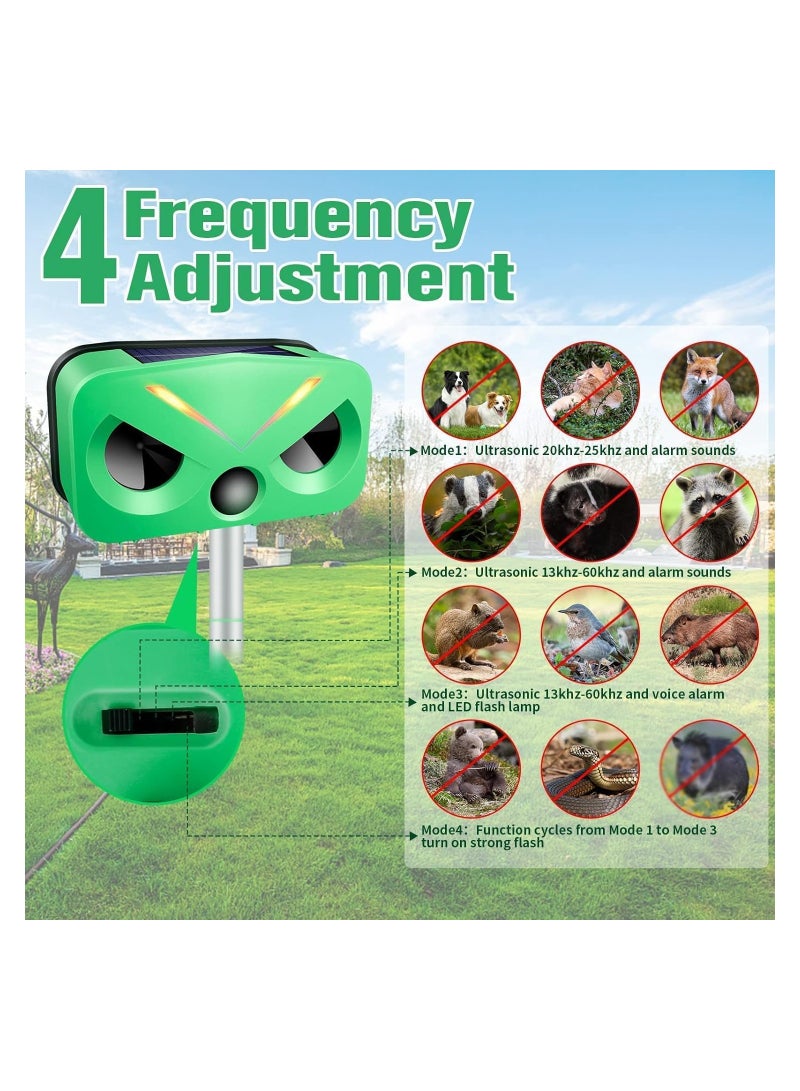 Excefore Ultrasonic Animal Repeller, Ultrasonic Solar Pest Repeller Outdoor with Motion Sensor and Sound,Waterproof Solar Ultrasonic Bird Squirrel Raccoon Cat Repellent Devices Outdoor - Image 4