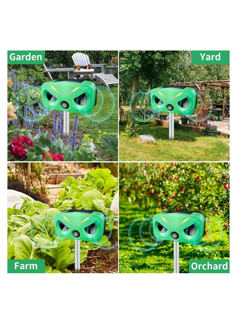 Excefore Ultrasonic Animal Repeller, Ultrasonic Solar Pest Repeller Outdoor with Motion Sensor and Sound,Waterproof Solar Ultrasonic Bird Squirrel Raccoon Cat Repellent Devices Outdoor - Image 5