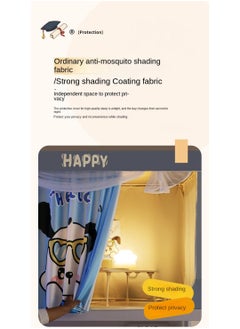 Y&D Bed Canopy Tents Curtain Blackout Curtain Single Bed Tent Curtain Student Shading Cloth Bed Canopy Mosquito Net Student Sleep Privacy Protection Student Mosquito Nets With Bracket Zippered Best Gifts Birthday Gifts  - Image 4