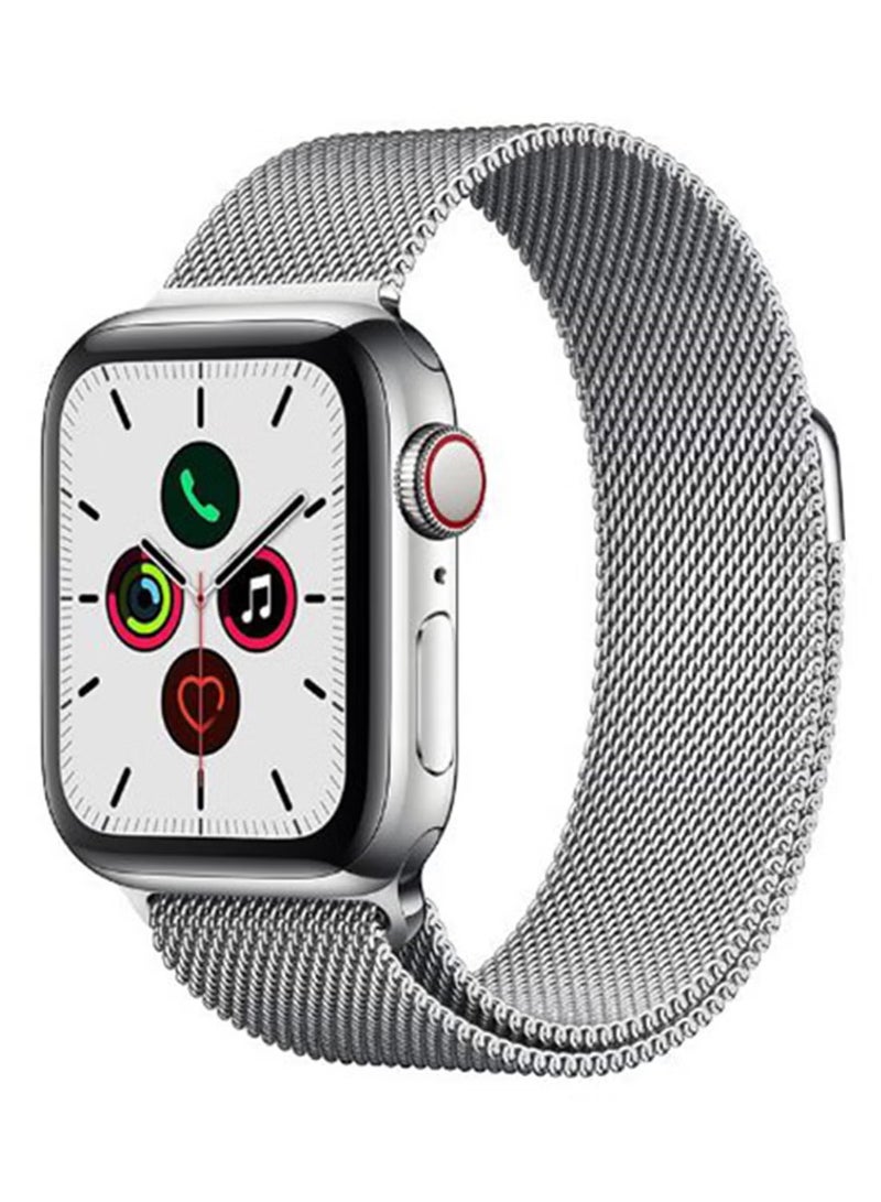 Perfii Stainless Steel Replacement Band For Apple iWatch Series 5/4/3/2/1 Silver - Image 1
