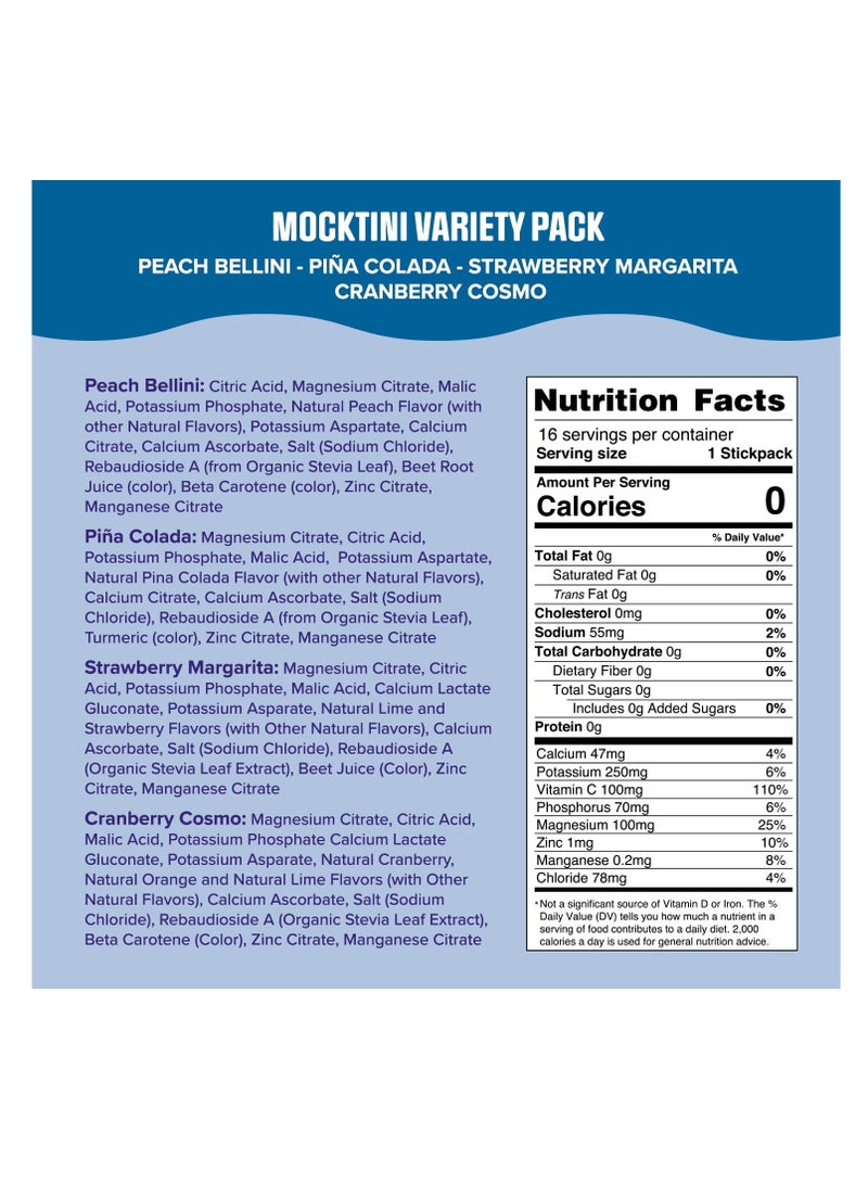 Ultima Replenisher Daily Electrolyte Powder Drink Mix – Mocktini Variety, 16 Stickpacks – Hydration Packets with 6 Key Electrolytes and Trace Minerals – Keto Friendly, Non-GMO and Sugar-Free - Image 2