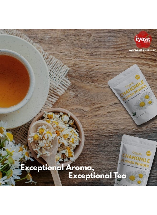 Iyasa Holistics مسحوق زهرة البابونج العضوي من إياسا هوليستكس، درجة غذائية للخبز والطهي والشاي والمشروبات الصيفية، منتجات العناية بالبشرة والشعر DIY، أقنعة الوجه الطبيعية، قناع الوجه 16 أونصة، 453 جرام - Image 3