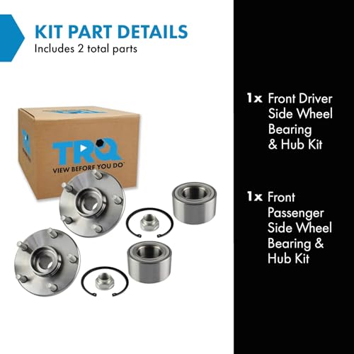 TRQ Front Wheel Bearing & Hub Kit with ABS Sensor Compatible with 2004-2011 Toyota Camry 2001-2007 Highlander 2004-2008 Solara - Image 2