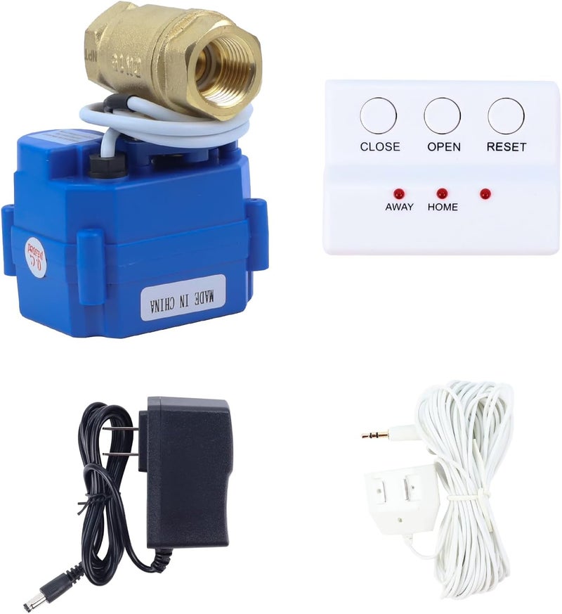 SDS Water Heater Leak Detector with Automatic Water Shut-Off, Sensors and Sounds Alarm, ,Automatic Water Leak Shut Off Valve System for Pipes 1/2in NPT for Laundry, Water Heaters and More - Image 1
