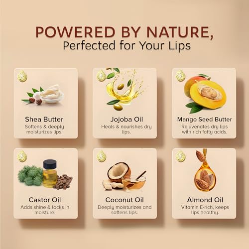 Dunamiss Hazel Glitter Glimmer Lip Balm for Women Vitamin E, Almond Oil, Mango Butter & Shea Butter 12-Hours Hydration, Lip Care for Girls, Soft, Smooth & Glittery Lips, Lip Balm for Dry Lips (4g) - Image 4