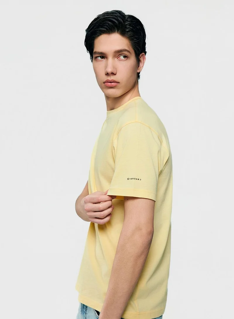 GIORDANO  Men’s Slim Fit Cotton Crew Neck Tee for Men | Best Price UAE