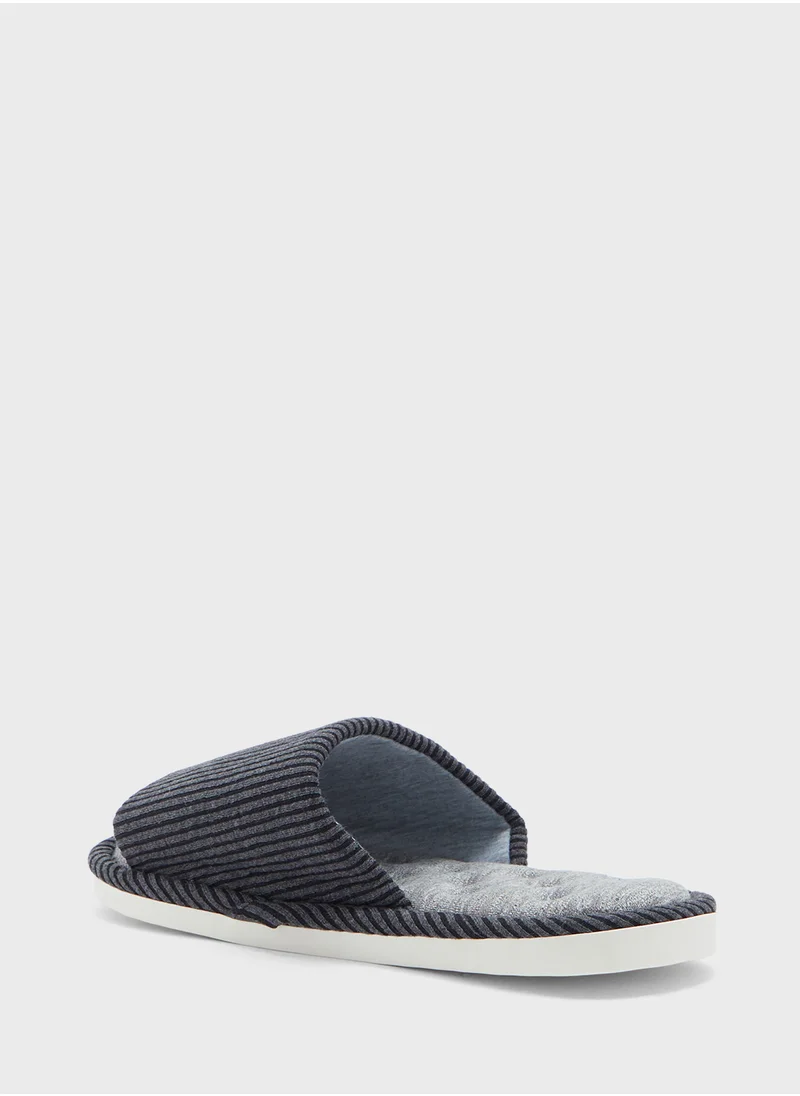 Seventy Five Stripes Print Soft Home Slippers