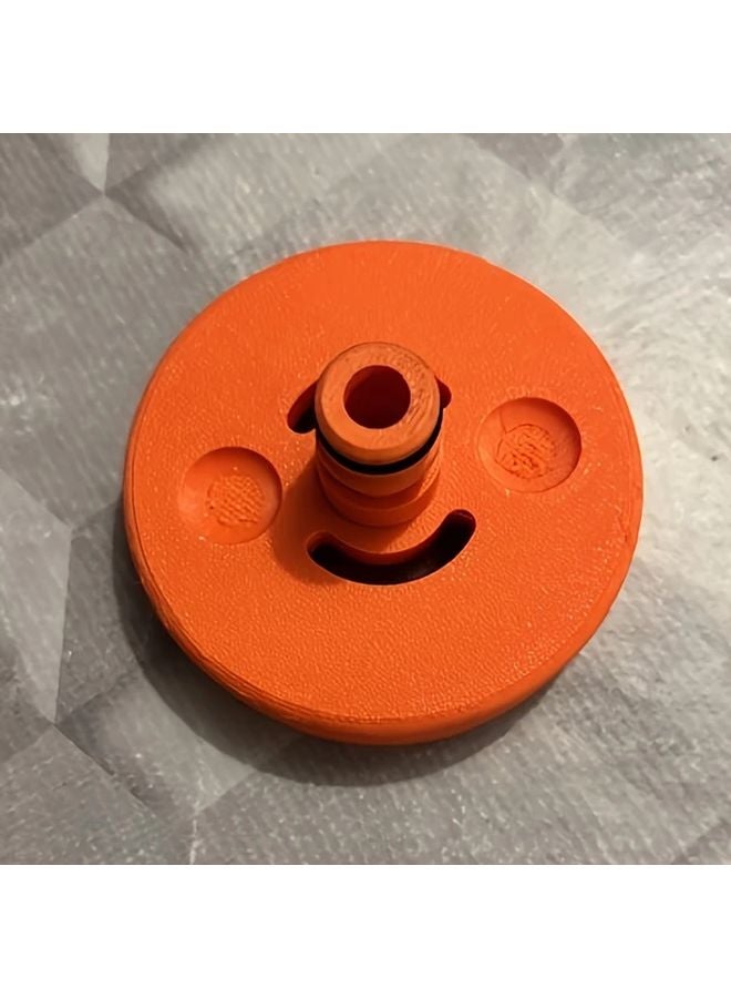 Orange RV Water Tank Adapter Leak Proof Design Easy Install Blue Handle Durable Plastic - Image 1