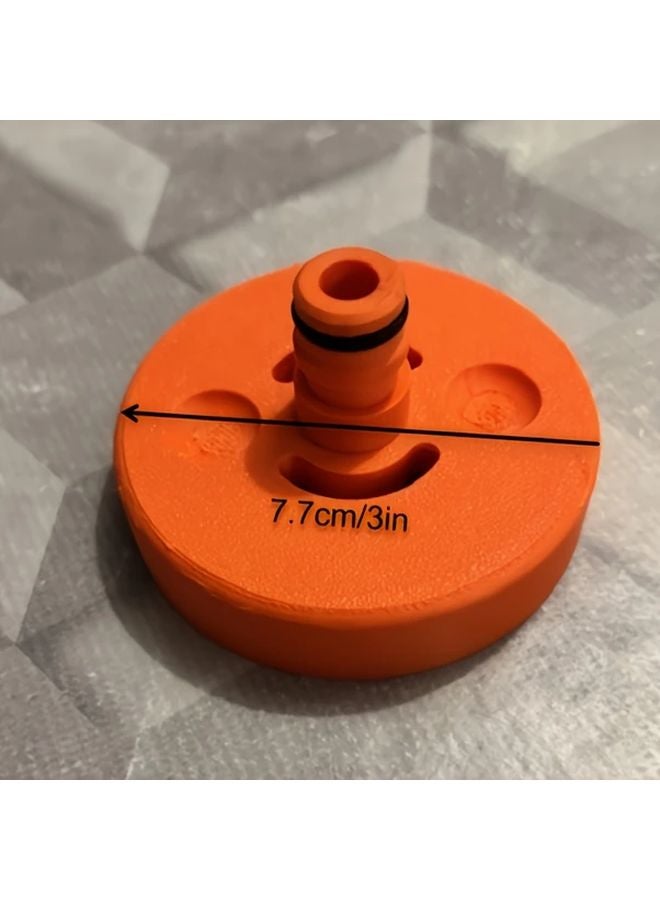 Orange RV Water Tank Adapter Leak Proof Design Easy Install Blue Handle Durable Plastic - Image 3