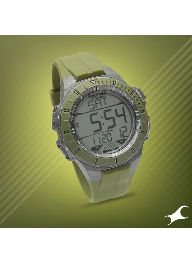 fastrack Men's Digital Round Shape Polyurethane Wrist Watch - 38067PP04 - 57 Mm - Image 1
