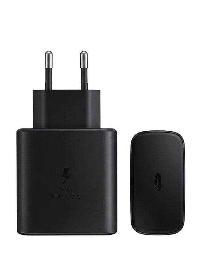 شاحن حائط سريع 25 واط بمنفذ USB-C (Type-C) مع كابل (3 أمبير) Type-C إلى Type-C بطول 1 متر - شحن سريع بتقنية PD، متوافق مع أجهزة سامسونج وغيرها من أجهزة USB-C - أسود - Image 3