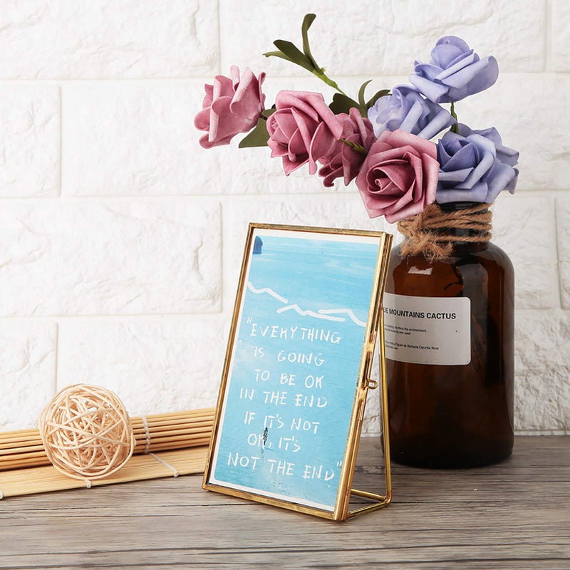 Brass Photo Frame With Stand And Glass 10 2x15 3cm 4x6 5x7 Inches Hanging Or Tabletop Display - Image 4