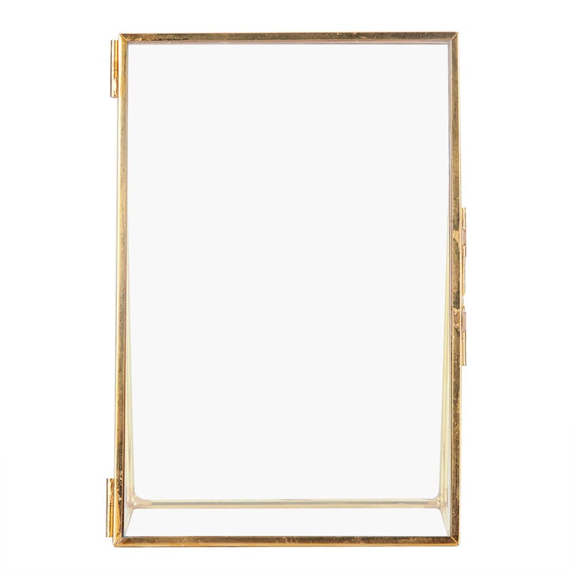 Brass Photo Frame With Stand And Glass 10 2x15 3cm 4x6 5x7 Inches Hanging Or Tabletop Display - Image 2