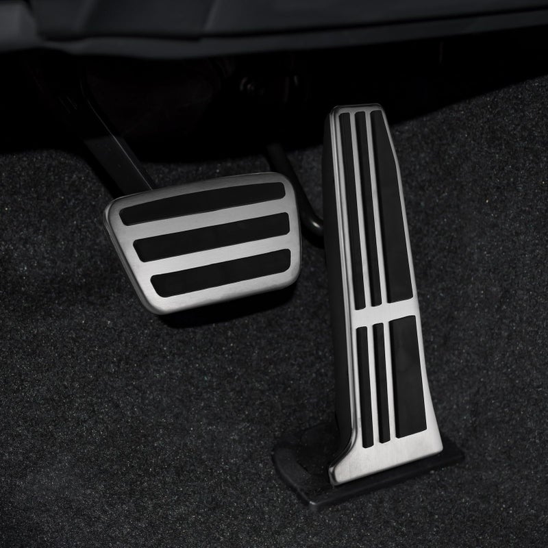 CKE for 8th Gen Camry Compatible with Toyota Camry RAV4 Avalon Highlander Sienna Venza bZ4X Prius Crown for Lexus ES LS Car Pedals Foot Pedal Covers Brake and Gas Pedal Pads Silver