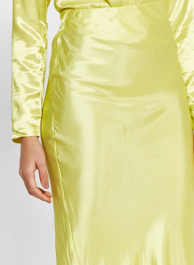 GLAMOROUS High Waist Midi Skirt