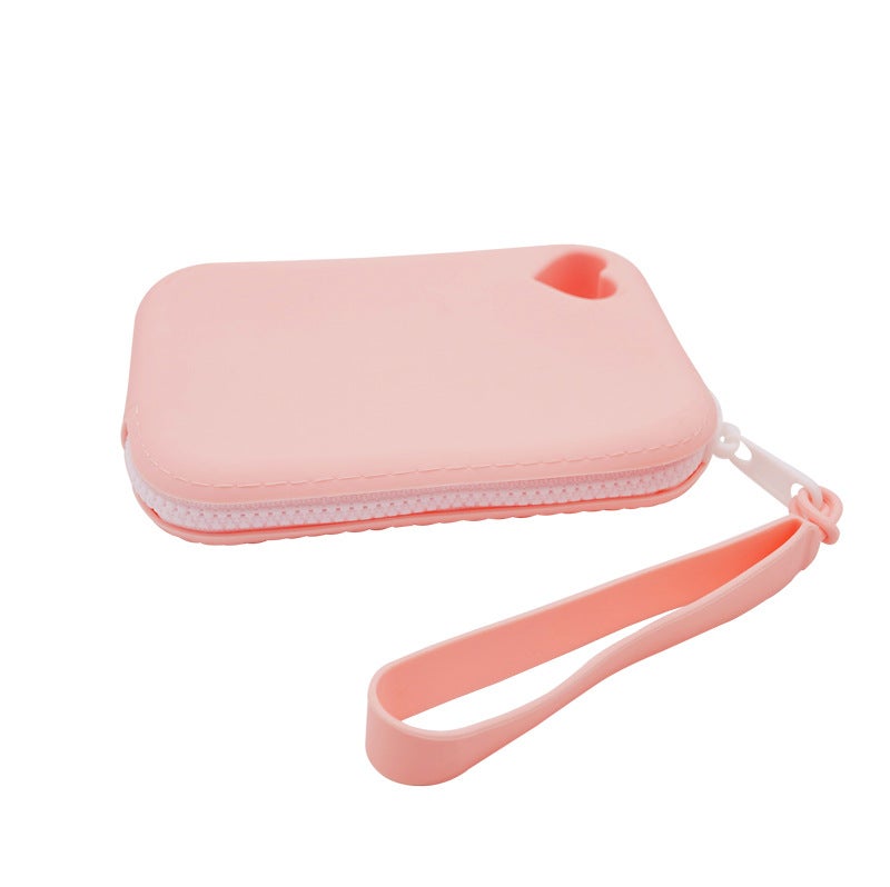 Multi-functional new silicone storage bag key waterproof and dustproof bag data aunt towel storage bag pet snack bag Pink