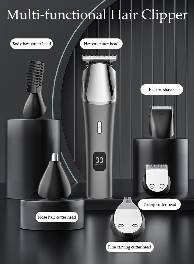 DUNISO Smart Hair Clippers Electric with Digital Display 6 Replacement Headers Turbo Motor Hair Cutting Kit Pro Mens Clippers, Cordless Rechargeable Hair Trimmer Set Professional Barbers Grooming Kit - Image 5