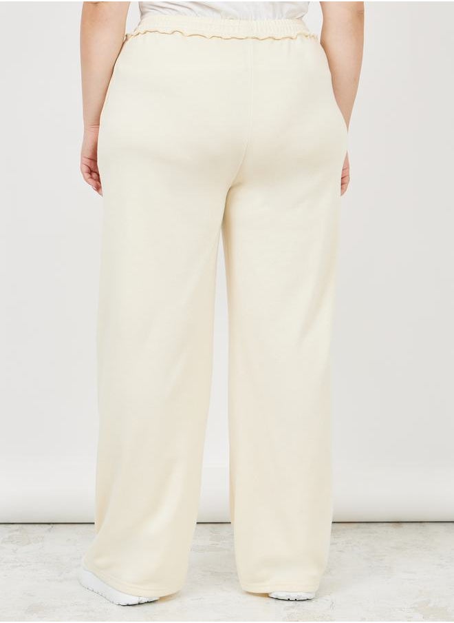 Styli - Drawstring Waistband Wide Leg Joggers - Image 1