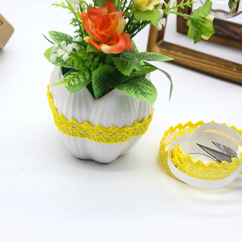 STOBAZA 10 لفات شريط لاصق قطني من الدانتيل لتزيين الحرف اليدوية DIY وسكرابوكينغ وبطاقات وتغليف الهدايا - Image 4