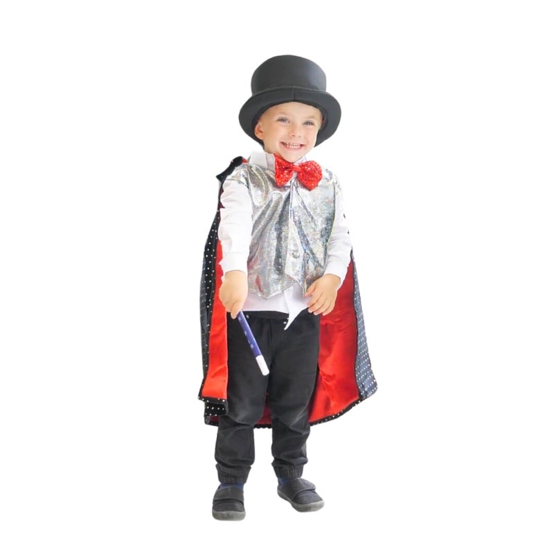 Marvin's Magic - Magician Costume with Magic Wand, Stickers, Magician Hat, Colouring Book and More - Gifts for Children, Toys, Kids Halloween Costume - Kids Costume - Image 1
